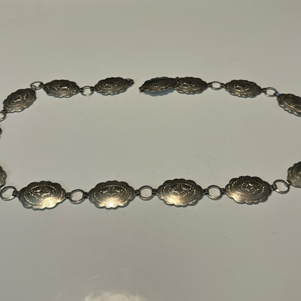 Silver western belt